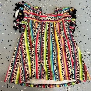 Pom Pom Sleeve Tunic Top 3T